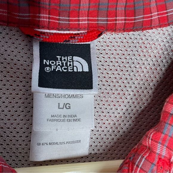 The North Face Men’s Modal Blend Short Sleeve Mesh Lined Outdoor Plaid‎ Shirt L - Picture 3 of 9